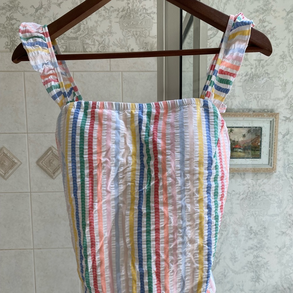 J Crew ruffle strap swimsuit